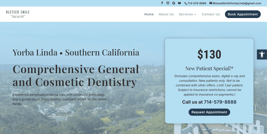 Flat design dental care template